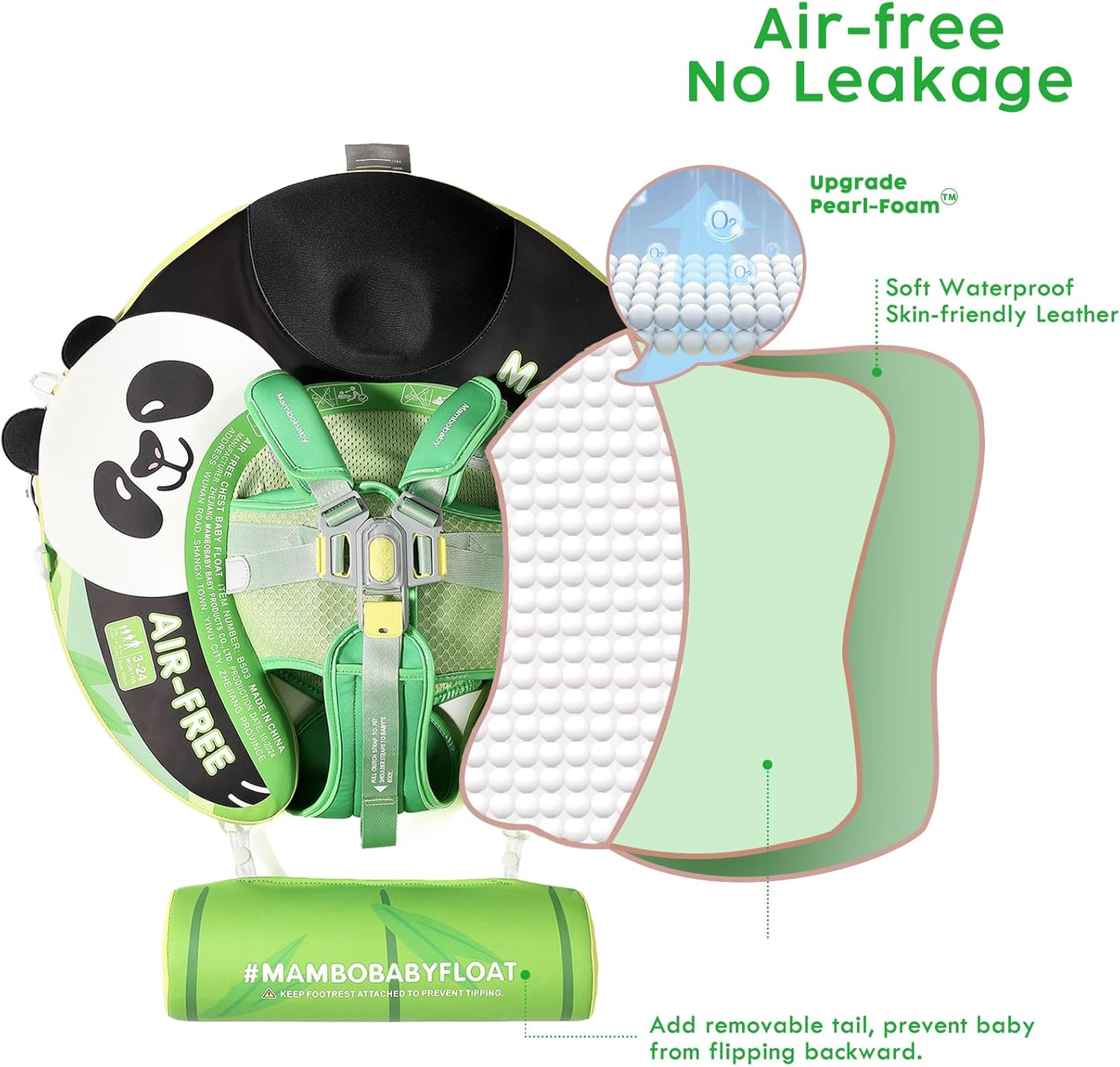 MAMBOBABY BABY FLOAT PANDA WITH CANOPY