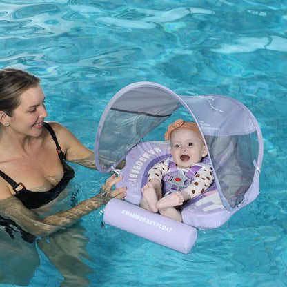 MAMBOBABY BABY FLOAT PURPLE UNICORN WITH CANOPY