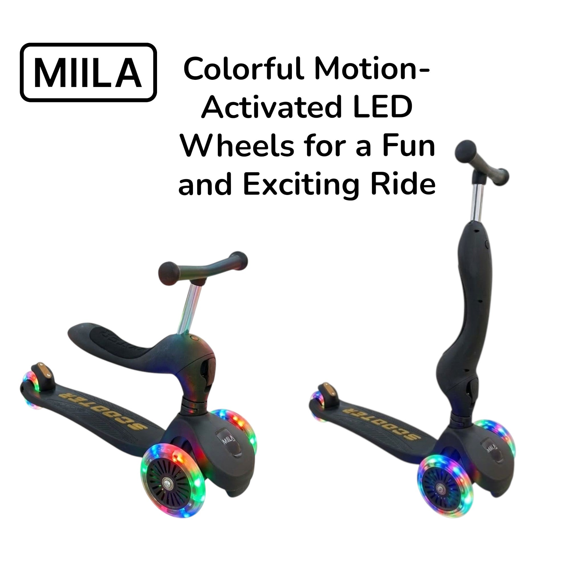 MIILA SCOOTER 2 IN 1 BLACK