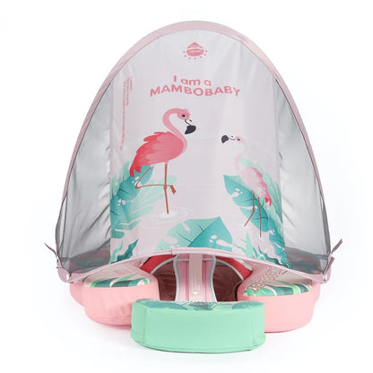 MAMBOBABY BABY FLOAT PINK FLAMINGO WITH CANOPY