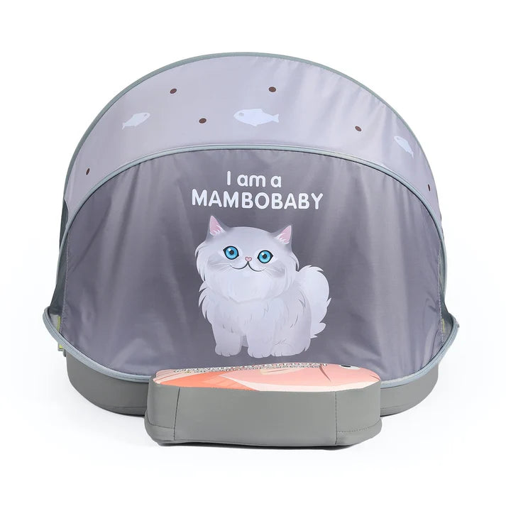 MAMBOBABY BABY FLOAT CAT GREY WITH CANOPY