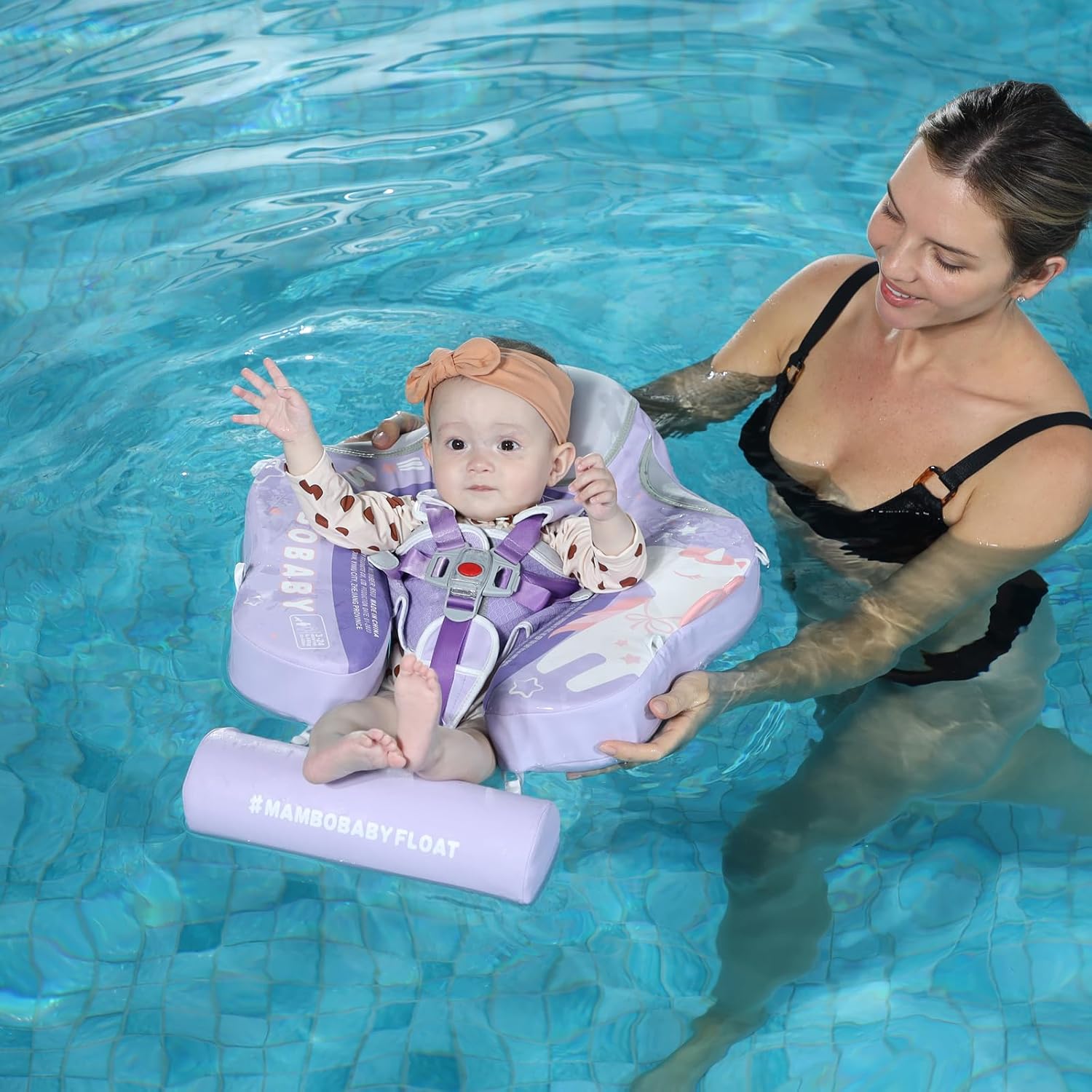 MAMBOBABY BABY FLOAT PURPLE UNICORN WITH CANOPY