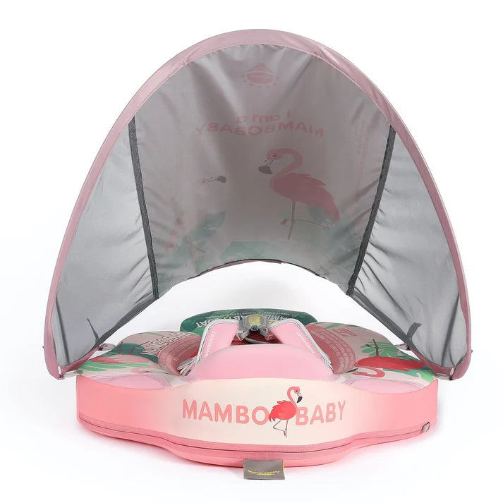 MAMBOBABY BABY FLOAT PINK FLAMINGO WITH CANOPY