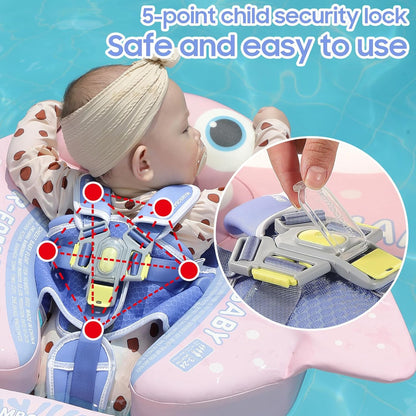 MAMBOBABY BABY FLOAT PINK FISH WITH CANOPY