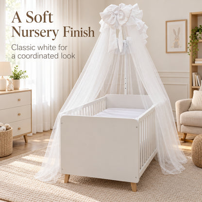 MIILA Baby Cot Mosquito Net with Adjustable Stand, Decorative Crib Canopy