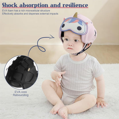 MAMBOBABY SAFETY HELMET BREATHABLE UNICORN PINK 6-24