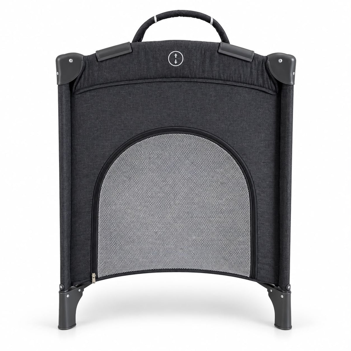 MIILA 2-Level Baby Travel Cot &amp; Playpen with Side Zip Entry – Dark Grey