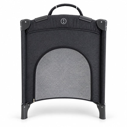 MIILA 2-Level Baby Travel Cot &amp; Playpen with Side Zip Entry – Dark Grey