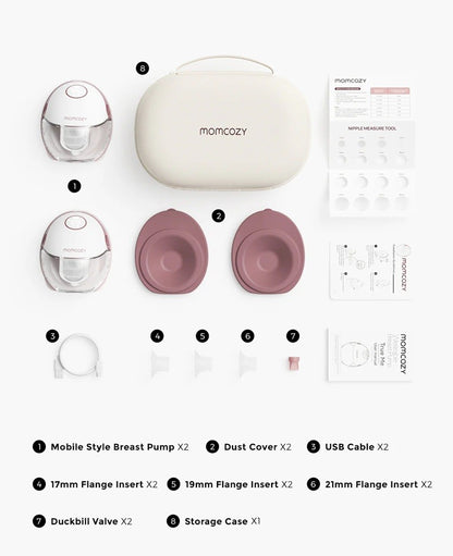 Momcozy Mobile Style Double Breast Pump M6 Maroon