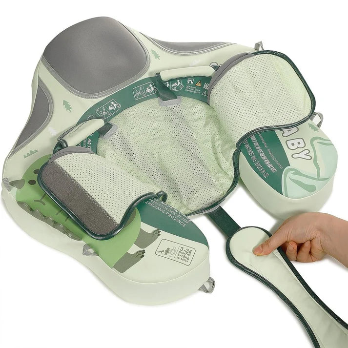 MAMBOBABY BABY FLOAT GREEN DINOSAUR WITH CANOPY