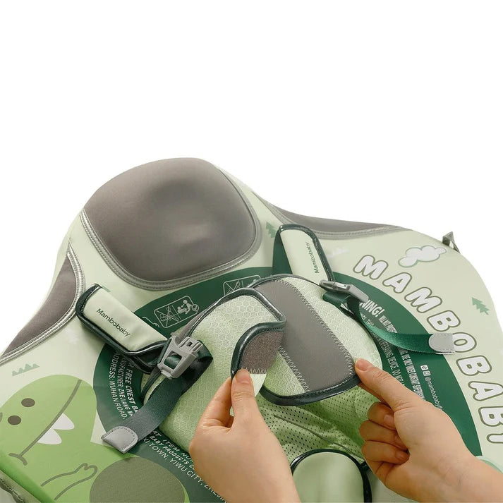 MAMBOBABY BABY FLOAT GREEN DINOSAUR WITH CANOPY