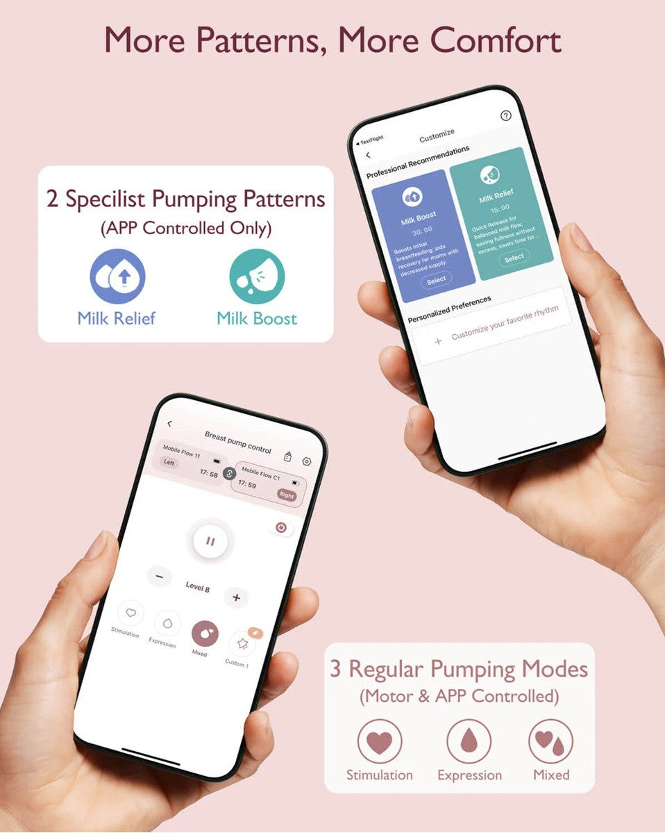 Momcozy Mobile Flow™ Hands-Free Double Breast Pump M9 Maroon