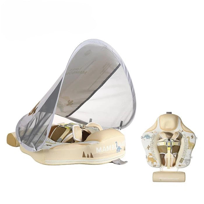 MAMBOBABY BABY FLOAT DINO WORLD BEIGE WITH CANOPY