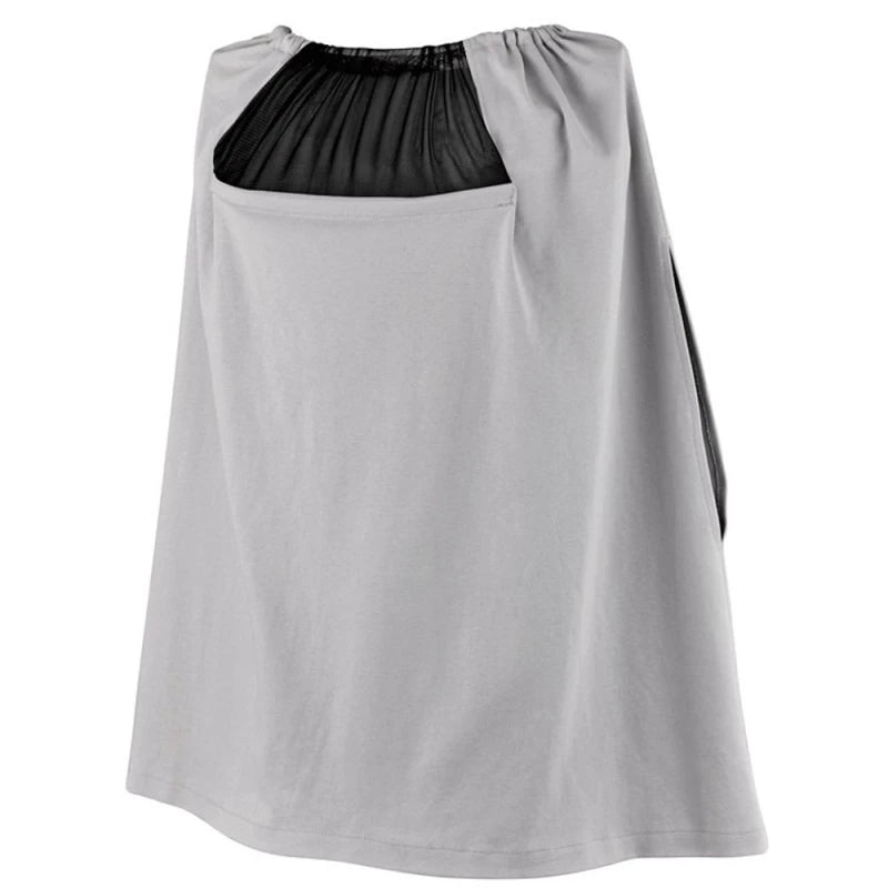 BABYJEM BREAST FEEDING COVER WITH TULLE WINDOW GREY