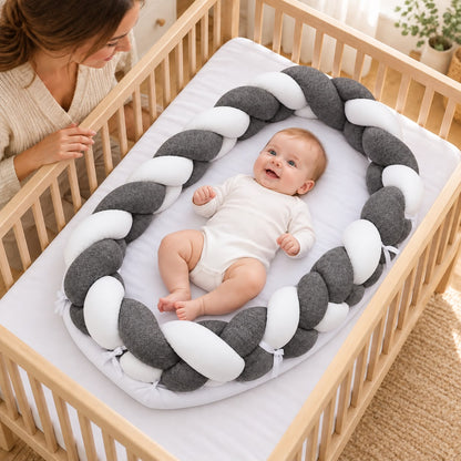 BABY MOON  KNOTTED Wrapped Bumper With Mattress