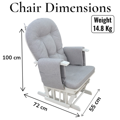 Miila Wooden Nursing Chair Light Grey
