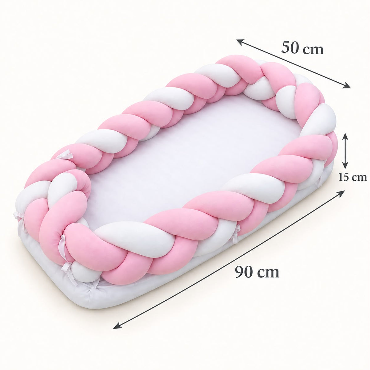 BABY MOON  KNOTTED Wrapped Bumper With Mattress