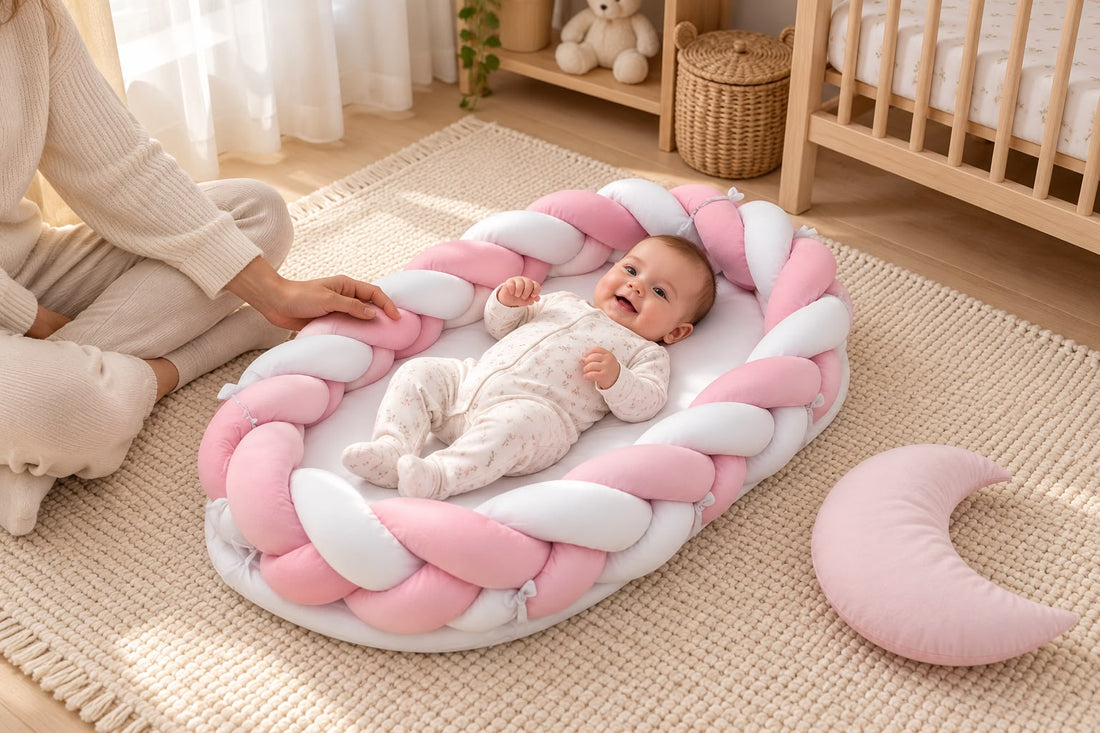 BABY MOON  KNOTTED Wrapped Bumper With Mattress