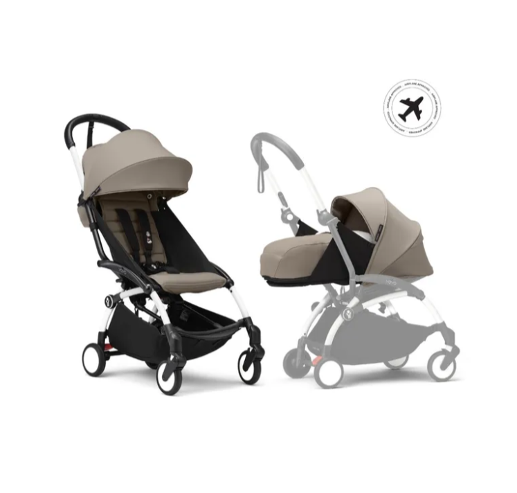 Stokke - Yoyo3 Frame  White with 6+ Color Pack and 0+ Newborn Pack Offer