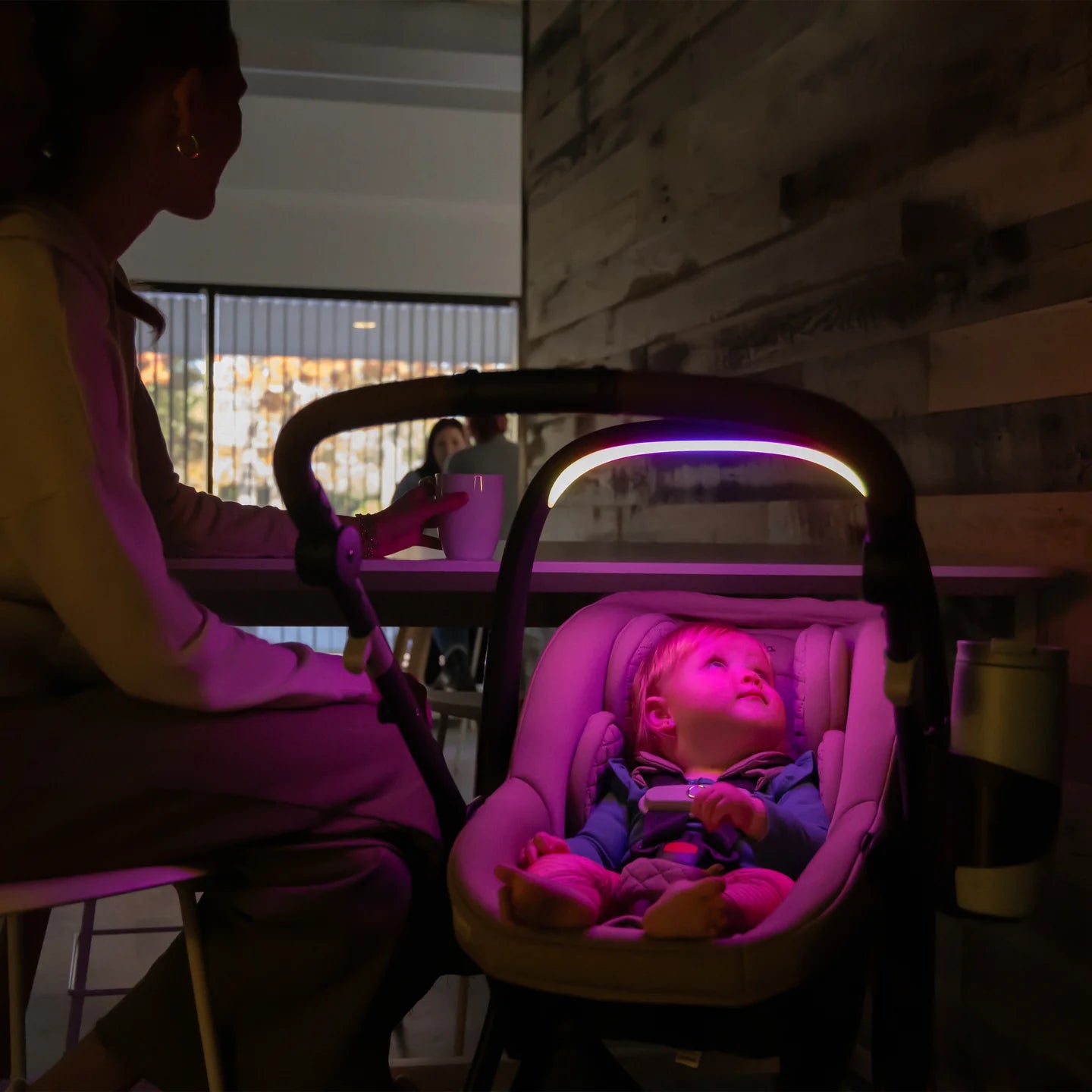 Evenflo - Shyft Intuiti+ Travel System featuring Revolve180 LiteMax NXT with SensorySoothe - Travertine