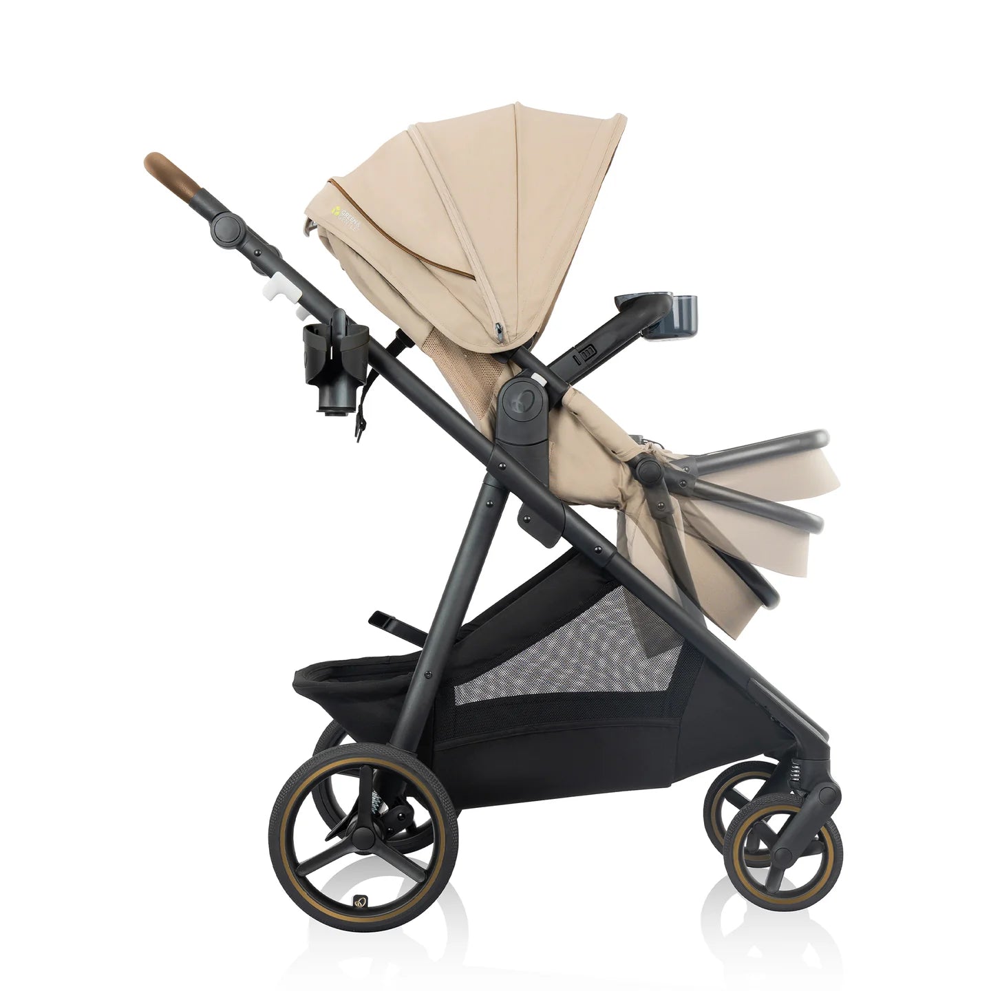 Evenflo - Shyft Intuiti+ Travel System featuring Revolve180 LiteMax NXT with SensorySoothe - Travertine