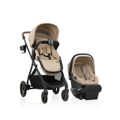Evenflo - Shyft Intuiti+ Travel System featuring Revolve180 LiteMax NXT with SensorySoothe - Travertine
