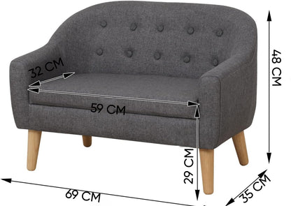 Miila Sofa Double Seats Grey