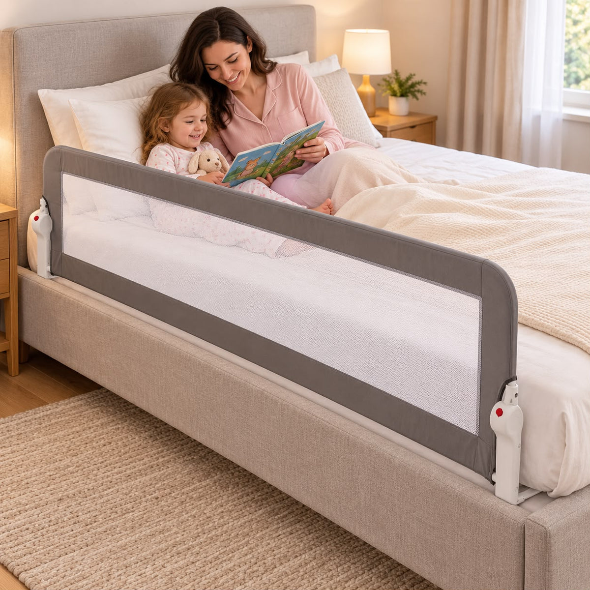 Miila Bed Rail 150 Cm Grey