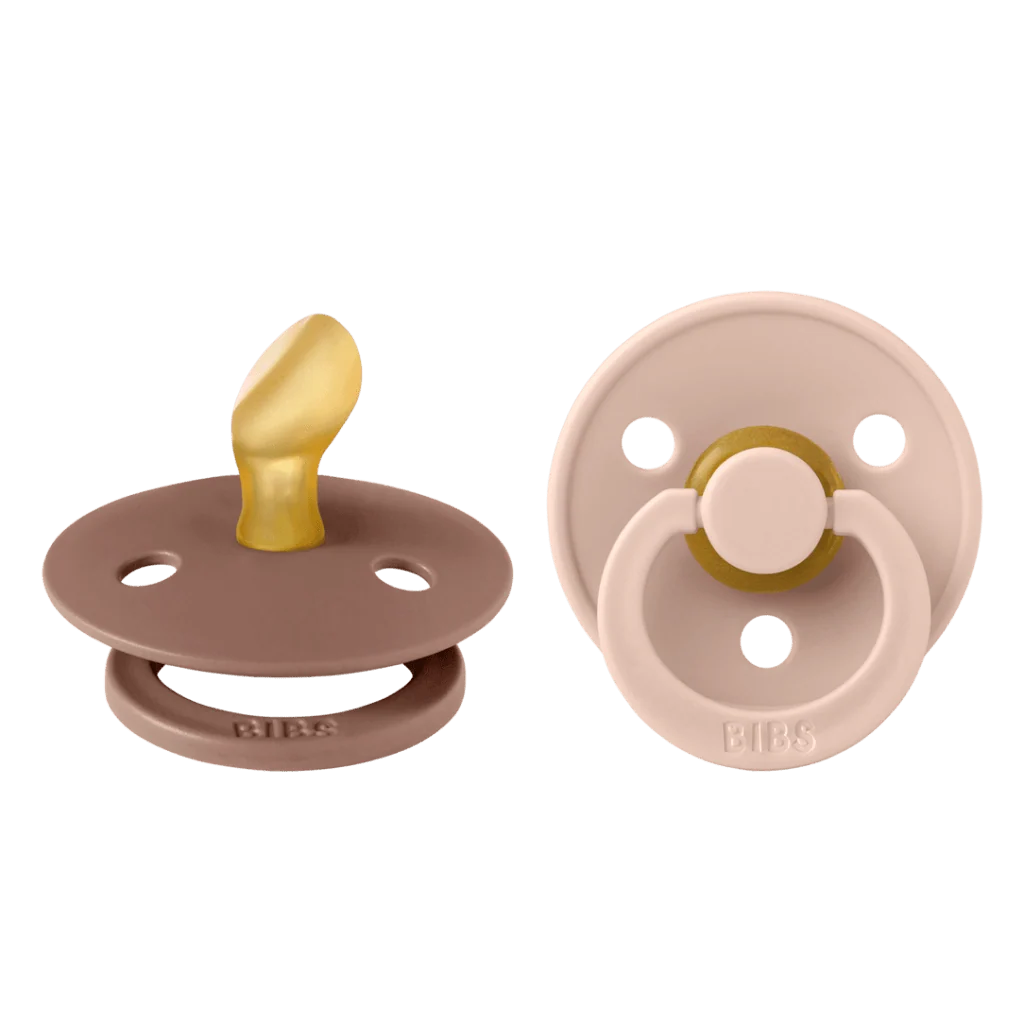 Bibs Pacifier Boheme 2 Pack Latex Anatomical Nipple - Woodchuck/Blush