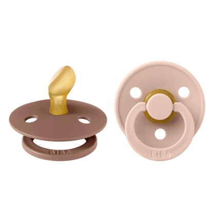 Bibs Pacifier Boheme 2 Pack Latex Anatomical Nipple - Woodchuck/Blush
