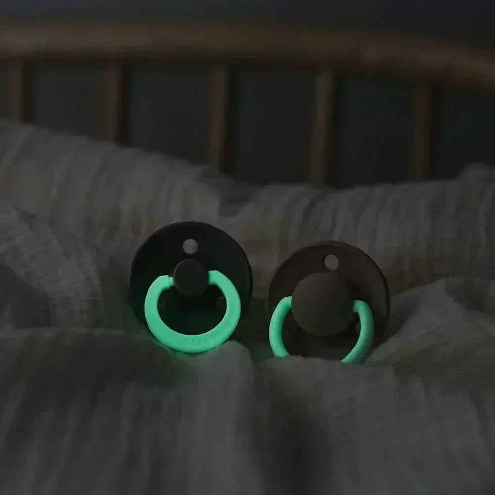 Bibs Pacifier 2 Pack Latex Glow