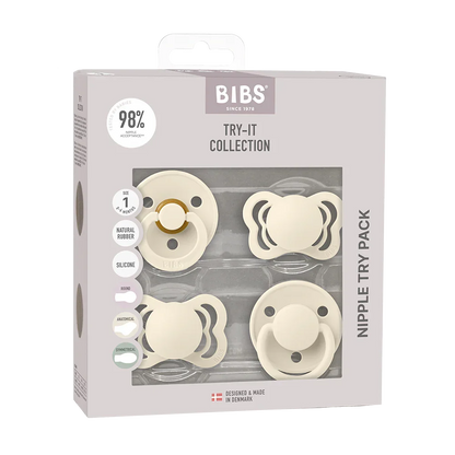 Bibs New Baby Pacifiers Try-It Collection Size 1