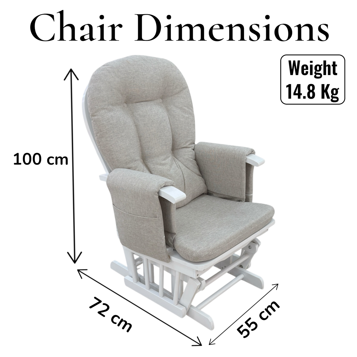 Miila Wooden Nursing Chair Beige