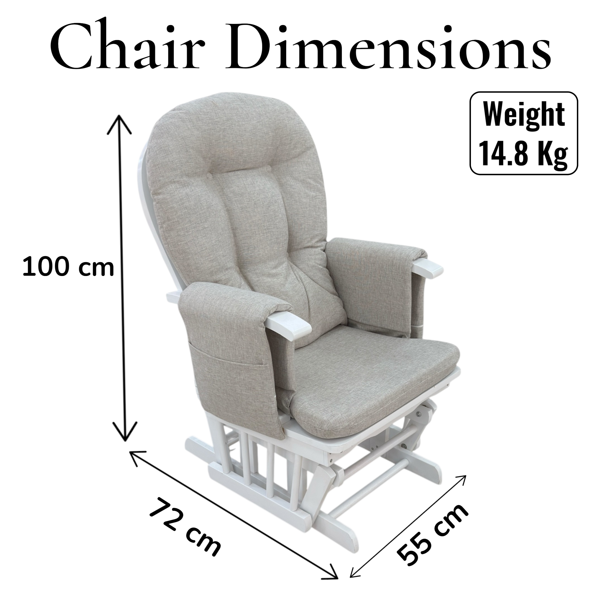 Miila Wooden Nursing Chair Beige