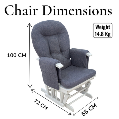 Miila Wooden Nursing Chair Grey