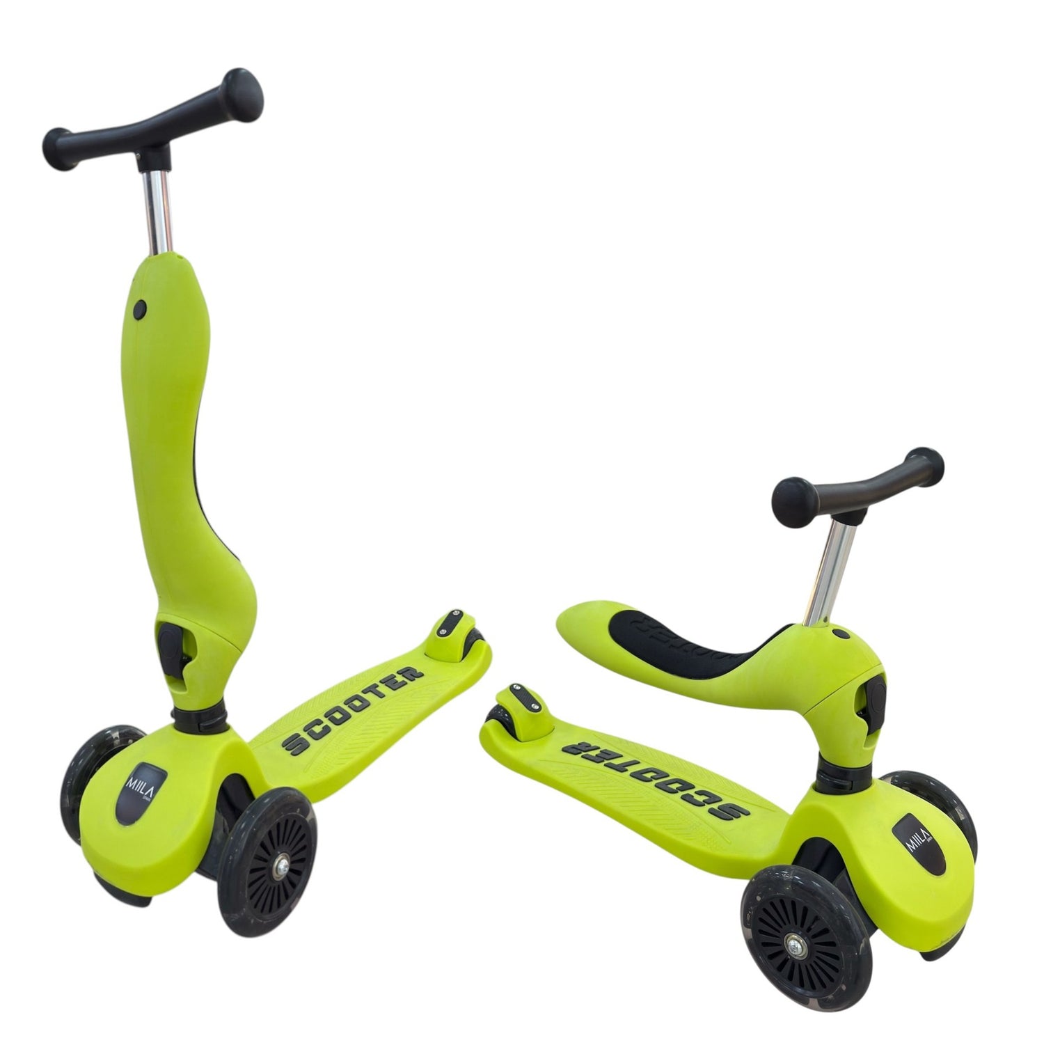 MIILA SCOOTER 2 IN 1 LIME GREEN