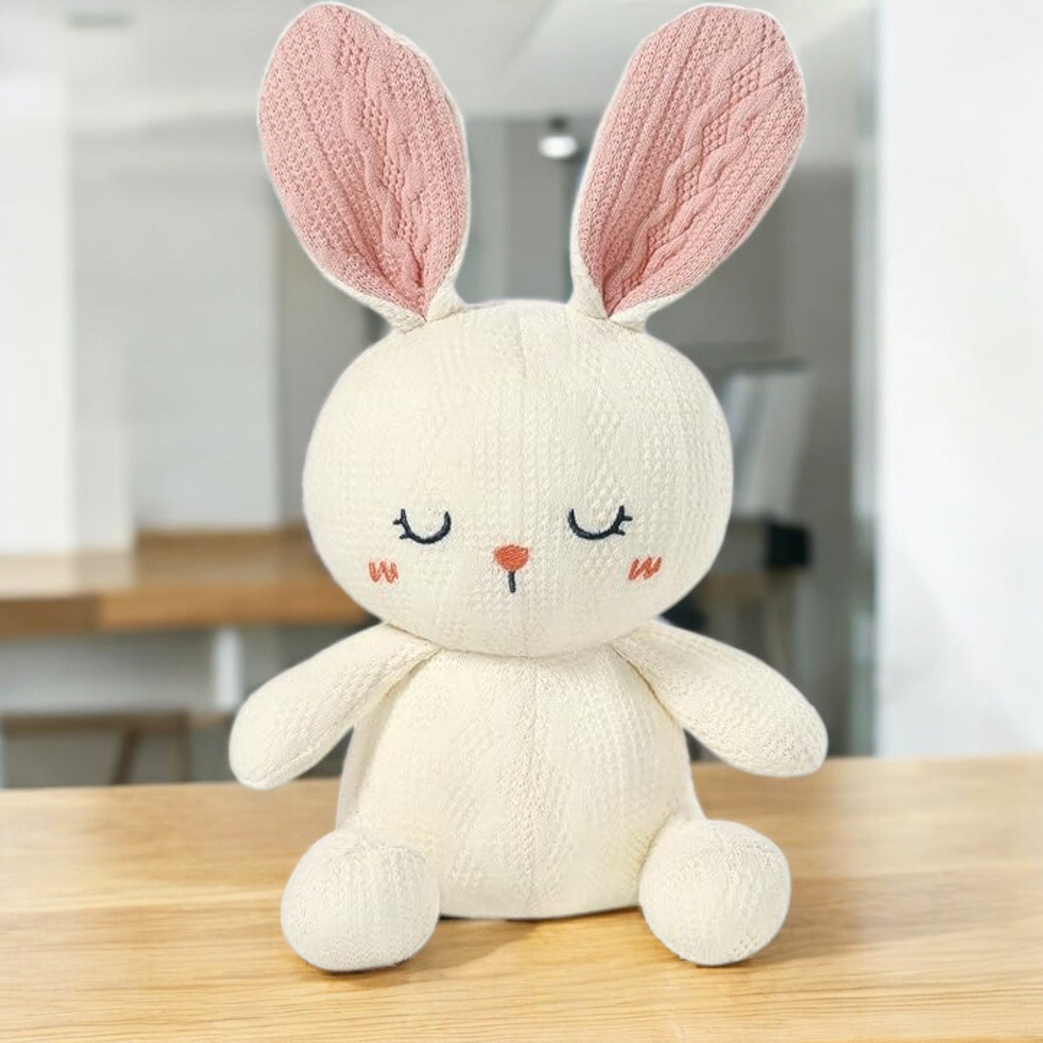 NOOEX TOY SOFT RABBIT OFF WHITE/PINK
