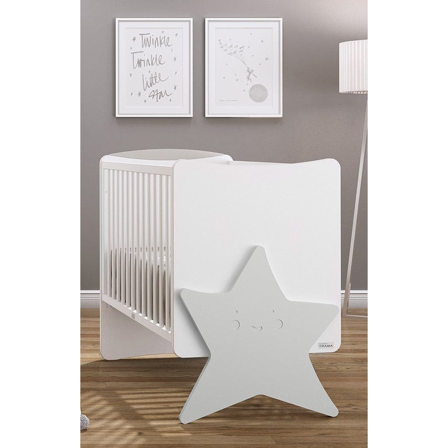 Trama Cot Bed Hada White and Grey Star
