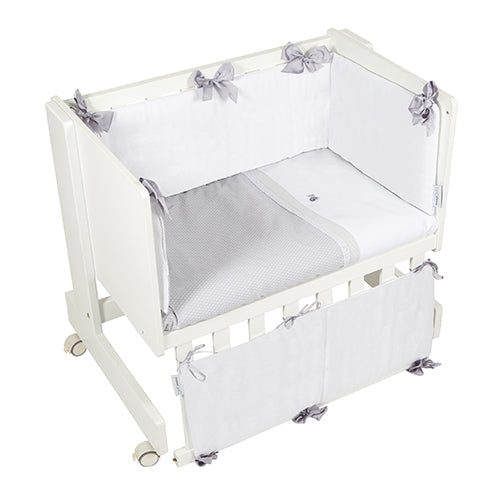 Bimbidreams Cosleeping Cradle - White Venecia W/Grey – Le Bouquet Baby