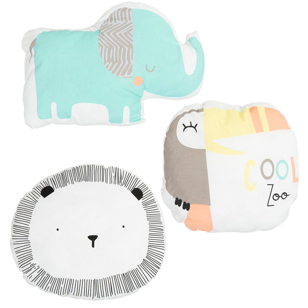 Bimbidreams Pack - 3 Cushions Cool Zoo 142 20 W/Grey