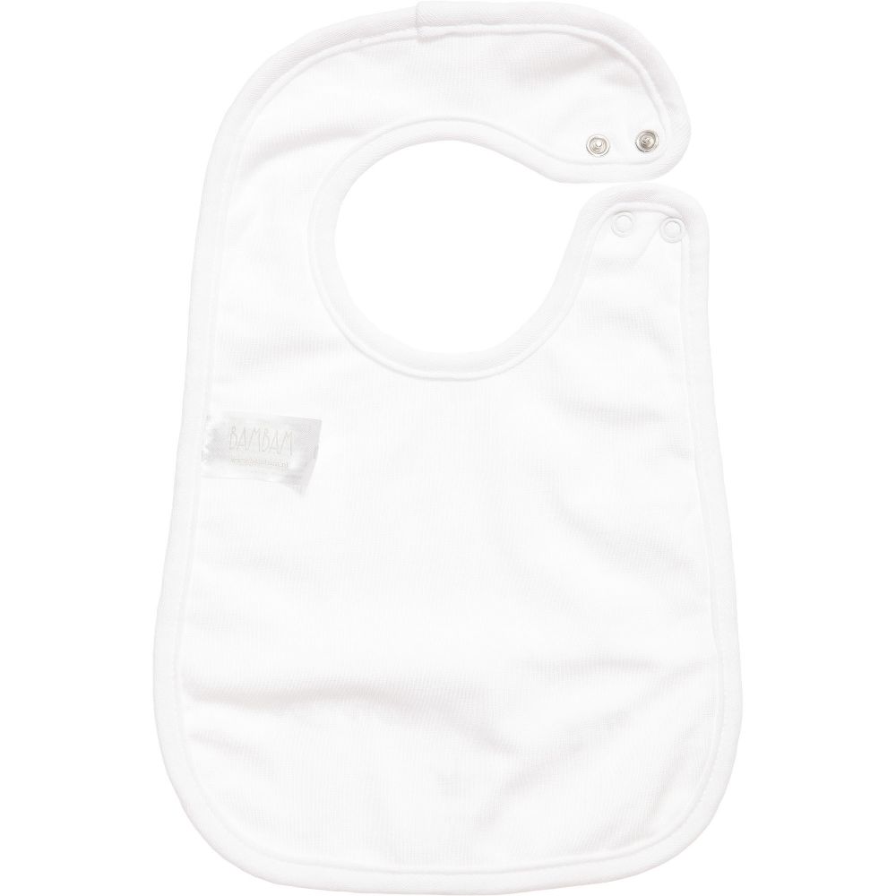 Bambam Baby White Royal Dinner Bib