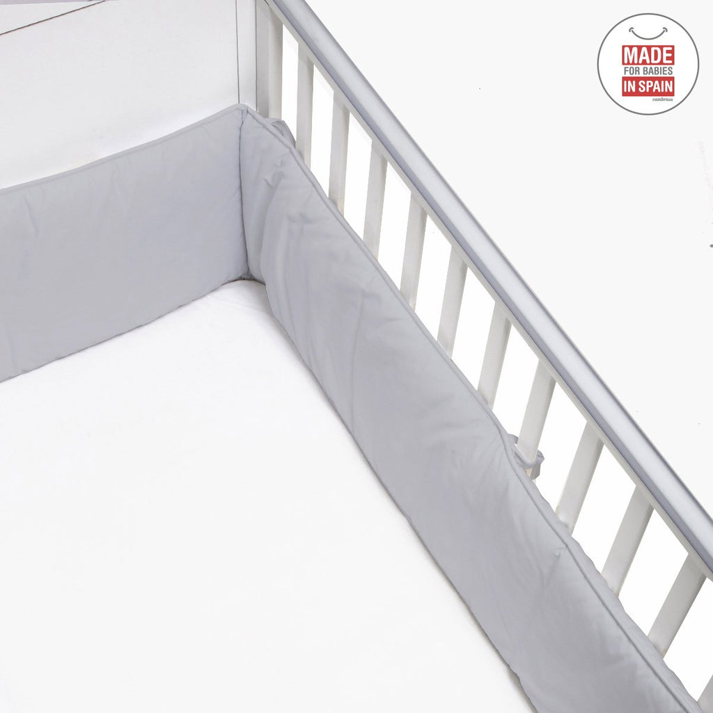 Baby Cotton Cot Bumper 420 - Grey