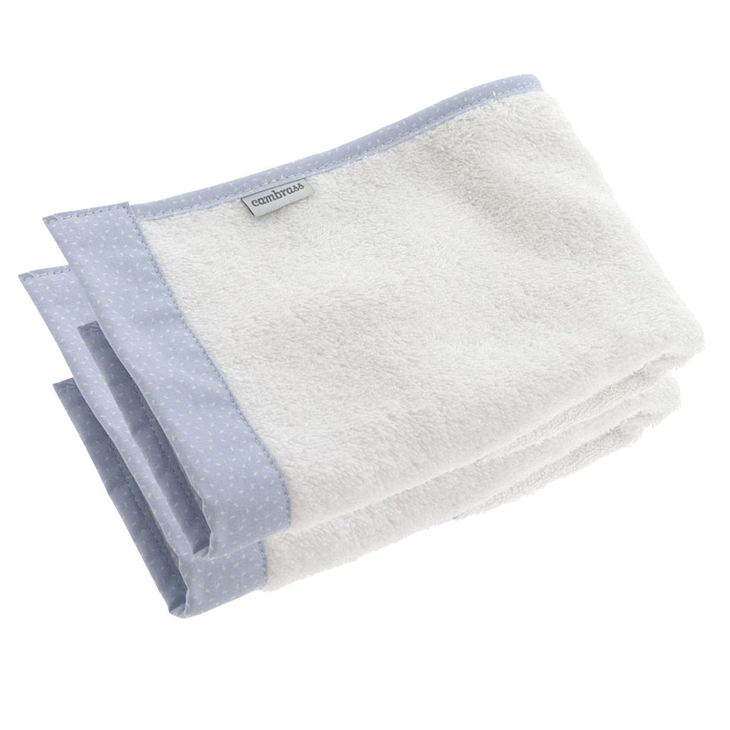 Baby Cotton Set Of 2 Towels - Blue