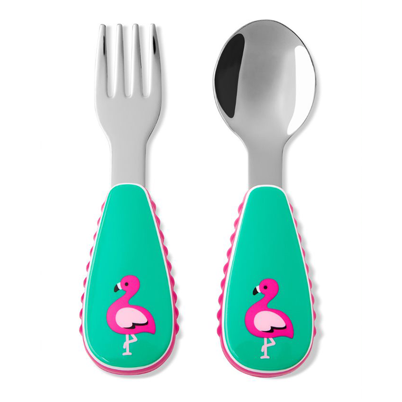 Skip Hop Zootensils Fork & Spoon Flamingo