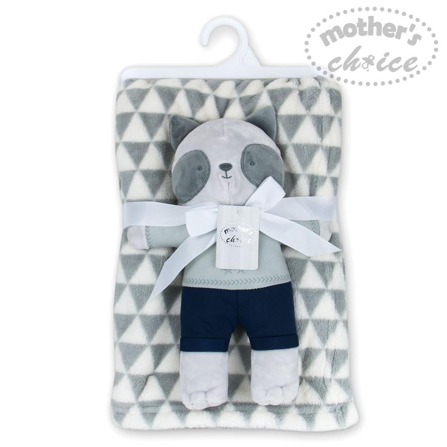 Mother's Choice Baby Blanket With Toy- Grey