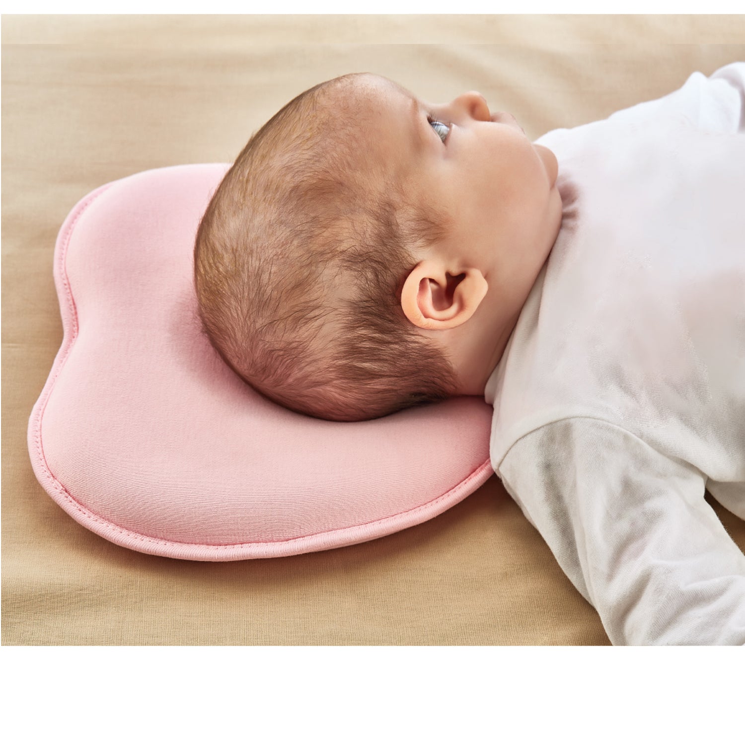 Babyjem Flat Head Prevention Pillow - Pink