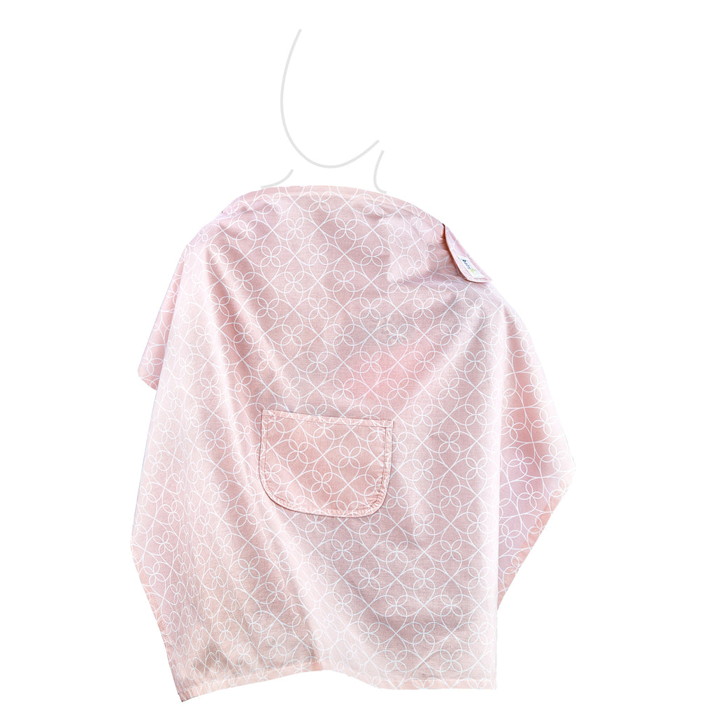 Babyjem Nursing Apron With Pocket - Pink