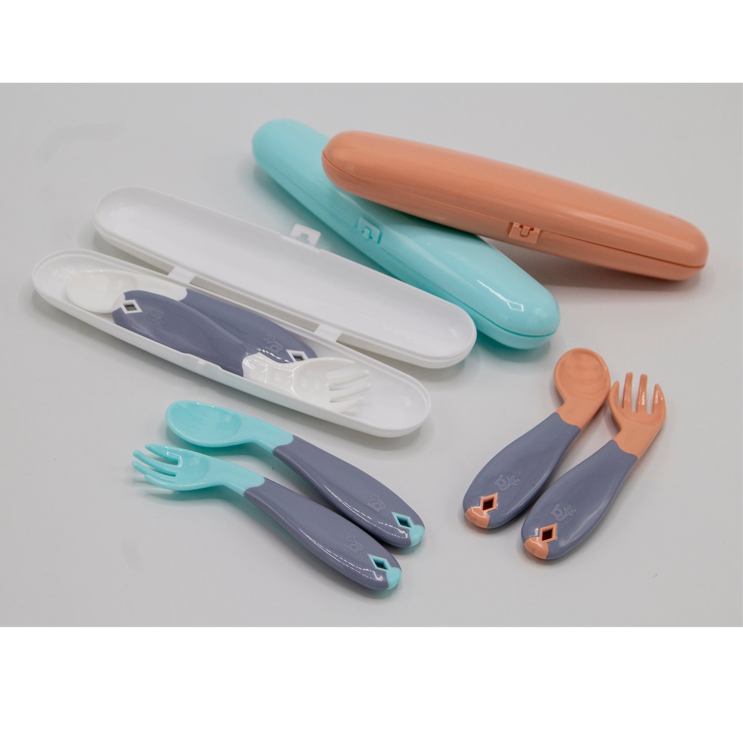 Babyjem Plastic Fork &amp; Spoon Travel Case - Green