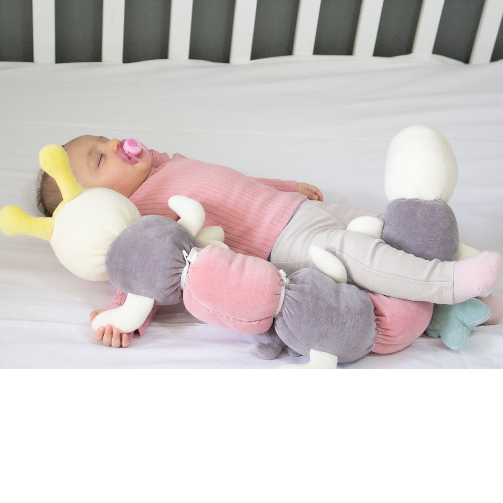 Babyjem Velvet Catterpillar Pillow - Pink