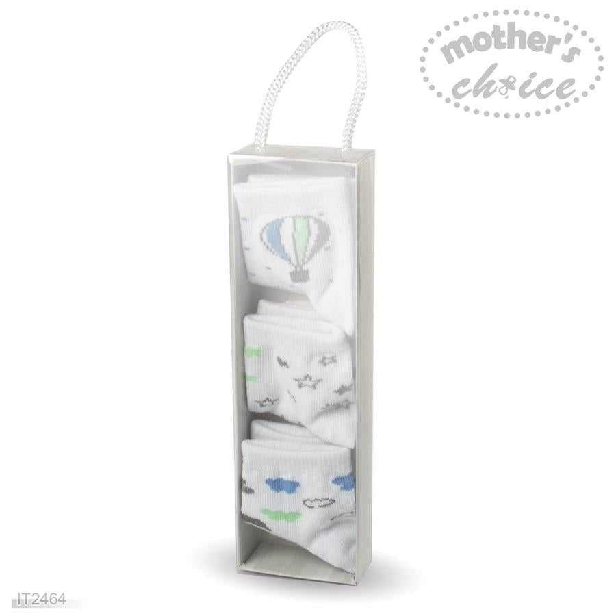 Mother's Choice 3 Pairs Gift Box Socks - Sky Combos